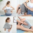thumbnail image 3 of Heating Pad, Electric Heating Pad With Auto Shut Off, Heating Pad With 6 Temperature Levels, Machine Washable(gray, 40*76cm), 3 of 3