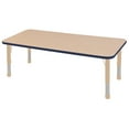 thumbnail image 1 of ECR4Kids 24in x 72in Rectangle Everyday T-Mold Adjustable Activity Table Maple/Navy/Sand - Chunky Leg, 1 of 2