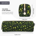 thumbnail image 3 of Fotbe Green Branch Olive Estuche para Lápices de Cuero con Estampado, Estuche con Cremallera Resistente, Organizador Compacto y Elegante para Papelería, 3 of 7