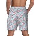 thumbnail image 4 of Uemuo Cute Rabbit Pattern Mens Swim Trunks Quick Dry Board Shorts with Mesh Lining, Stretch Beach Shorts Quick Dry No-Chafing Board Shorts-Small, 4 of 9