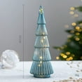 thumbnail image 3 of Glass Christmas Tree, Mercury Glass Christmas Tree with LED Light, Battery Operated Tabletop Xmas Tree for Fireplace Centerpiece Mantel Window Indoor Christmas Home Decor, 3 of 5