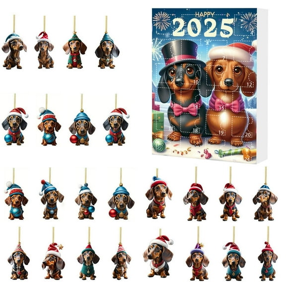 Exclusive Advent Calendar 2025 - Collectible 2D Baby Dolls Snowflake Decorations for Tree, Wreaths & Holiday Gifting (24-Piece Set)