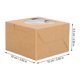 thumbnail image 2 of unbranded 14Ud Caja Para Pasteles Y Postres Color Marrón Claro Con Ventana Para Repostería, 2 of 6