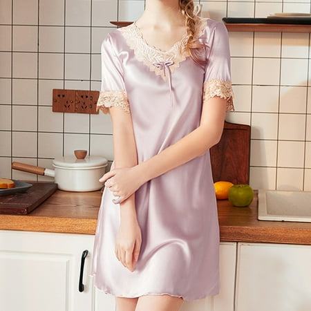

TOWED22 Sexy Lingerie For Women Lingerie for Women Lace Negligee Lingerie Sexy Boudoir Outfits V-Neck Sleepwear Purple