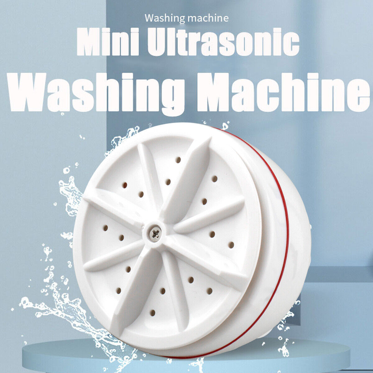 Mini Washing Machine Ultrasonic Turbine Laundry Washer Portable Travel Home