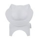 thumbnail image 1 of Cuenco de comida para mascotas con soporte elevado para gatos y perros, cuenco de agua con diseño inclinado de 15 degree, no apto para mascotas. Blanco, 1 of 5