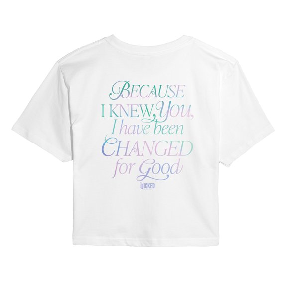 Wicked: Part 2 - Changed For Good - Juniors Cropped Short Sleeve Graphic T-Shirt