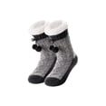 thumbnail image 3 of Voska Winter Warm Thick Fleece Lined Non Slip Floor Socks Adult Cozy Home Slipper Socks with Grippers Indoor Anti Skid Socks for Men Women Gray One Size, 3 of 5