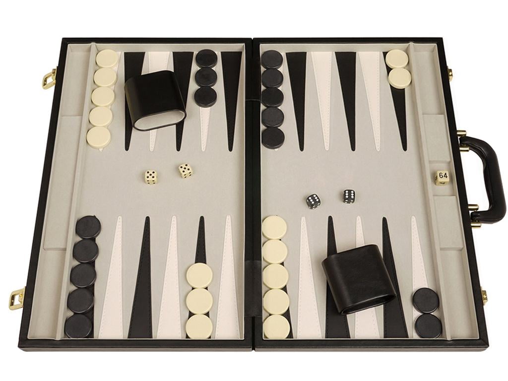 Bey-Berk Art Deco Design 21" Backgammon Set G557L 