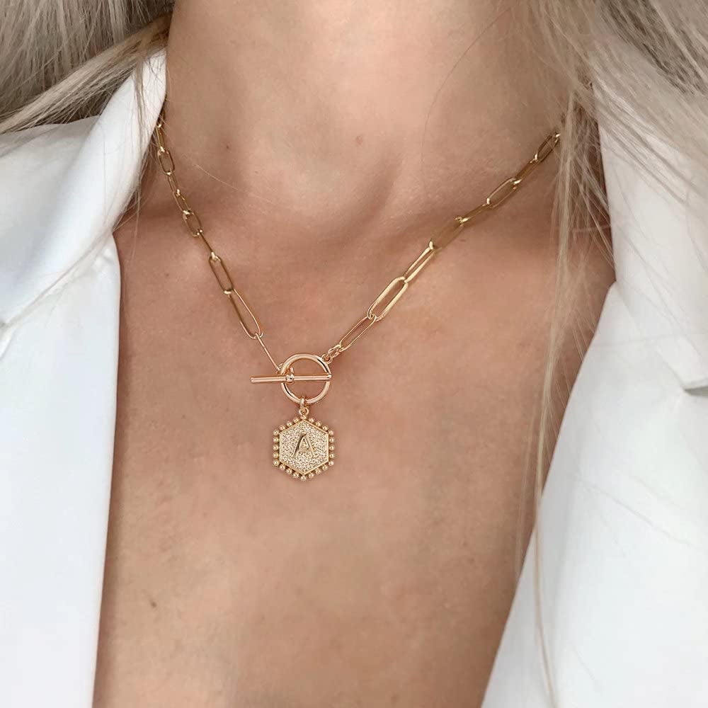 Layered Gold Initial Necklaces for 