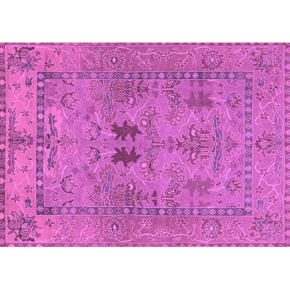 Ahgly Company Indoor Rectangle Abstract Purple Modern Area Rugs, 2' x 3'