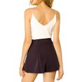 thumbnail image 6 of Allegra K Women's Elegant Tie Waist High Waist Paper Bag Shorts, 6 of 8
