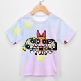 thumbnail image 3 of The Powerpuff Girls Kids Short Sleeve Tee Shirt Novelty Crewneck T-Shirts Unisex Summer Blouse Tops for Boys Girls 150CM, 3 of 8