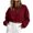 Wine, variant on Vivianyo HD Women's Long Sleeve Crew Neck Cropped Sweatshirt, Drop Shoulder Fall Casual Pullover Top for Street Outing and Weekend Hangout, Sizes S-2XL