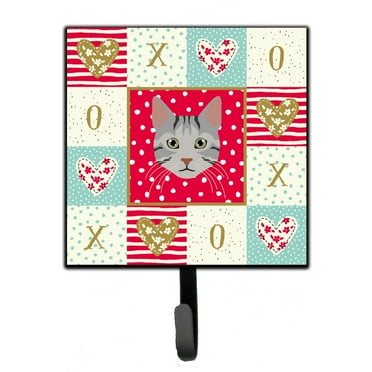 Carolines Treasures CK5114SH4 Egyptian Mau Cat Love Leash or Key Holder Red Single Hook multicolor