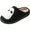 Black, variant on Women's Cute Ghost Halloween Slide Slippers, Soft Plush Wide Fit Indoor Slides, Arch Support Bedroom Daily Relax Slippers White