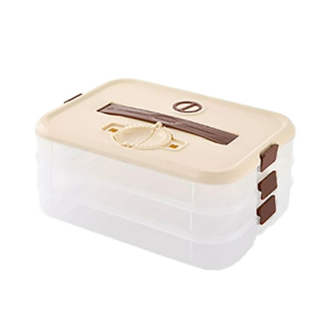 Binwennn Food Storage Drawers Reusable Sandwich Bags Silicone Cookie Storage Cookie Freezer Container With Lids Freezer Food Storage Set Transparent Stackable Dumpling Racks Good Sealing