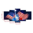 thumbnail image 3 of Canvas Art under $5! CQCYD American Flag Canvas Wall Art, Patriotic Home Decor Paintings, Independence Day Living Room Decor, Set of 5 Stretched Canvas Prints for Wall Decoration, 3 of 9