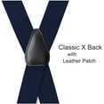 thumbnail image 3 of SAYLITA Suspenders for Mens with Strong Metal Clips Adjustable Elastic X Style Leather Heavy Pants Suspender for Work Wedding Party, 3 of 6