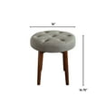 thumbnail image 4 of Elle Decor Penelope Round Tufted Stool in Storm Gray, 4 of 6