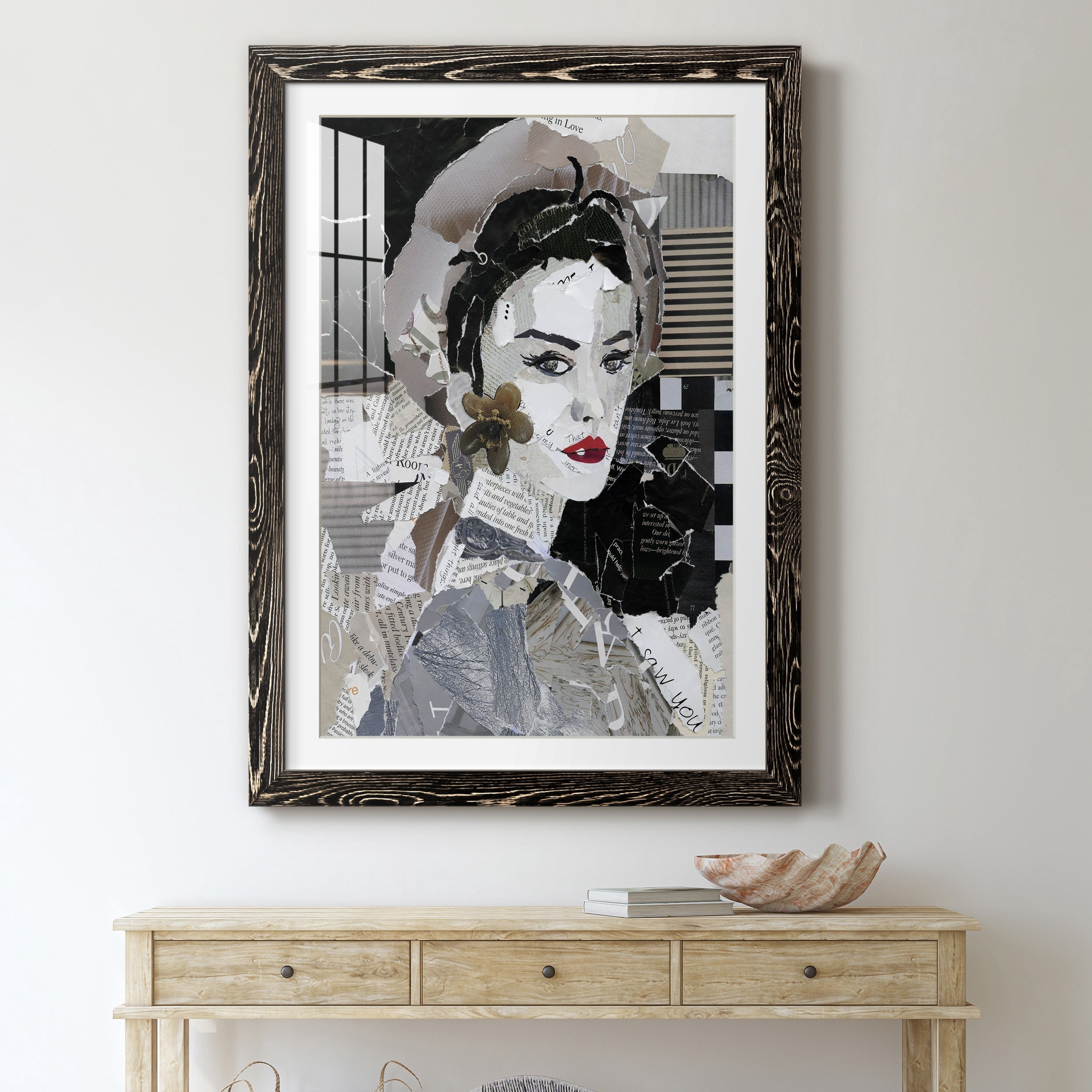 Runway Pause - Premium Framed Print - Distressed Barnwood Frame - Ready to Hang
