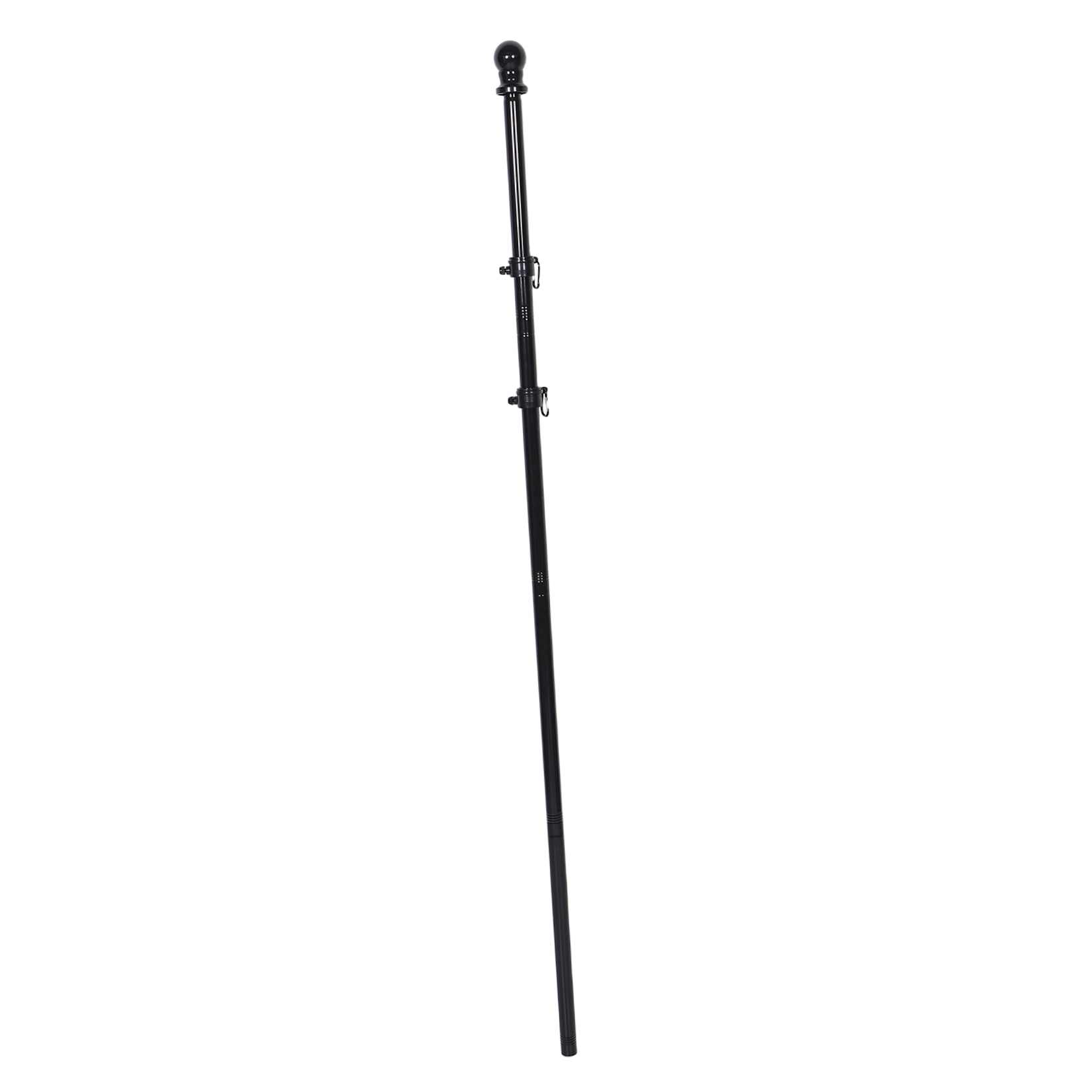 OUNONA Heavy Duty Portable Sectional Flagpole Set, Black Stainless Steel Outdoor Flag Holder for Yard, Garden, Home Display