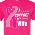 thumbnail image 4 of Inktastic Breast Cancer Awareness I Support My Wife with Pink Ribbon T-Shirt, 4 of 5