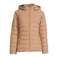 thumbnail image 3 of Time and Tru Women's and Plus Packable Stretch Zip Up Puffer Jacket, 3 of 5