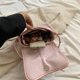 thumbnail image 4 of Bolso Hombro para Mujer Pajarita Hobo Cuero Pu () Rosa, 4 of 8