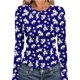 thumbnail image 1 of Xuyuer Long Sleeve Thermal Shirt for Women Light Tops Spring Summer 2025 Crew Neck Casual Non Positioning Printing Slim Tight Fitting Basic T-Shirts, 1 of 6
