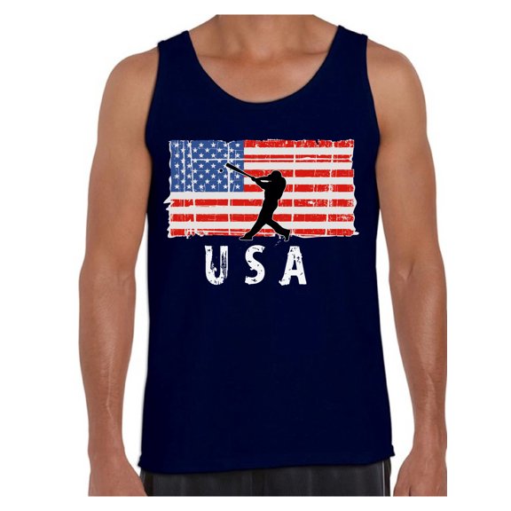 Awkward Styles Baseball USA Men Tank Top Love USA Baseball Men Shirt 4th of July Party USA Sport Tank for Men One Nation USA Flag Men Top Independence Day Vintage USA T shirt for Men
