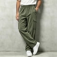 thumbnail image 5 of WIZUTIZ Men's Corduroy Jogger Pants Elastic Waist Relaxed Fit Solid Color Casual Lounge Pockets Trousers, 5 of 7