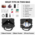 thumbnail image 4 of Bolsa de viaje Kono 14L para debajo del asiento, para equipaje de mano, negra, 4 of 8