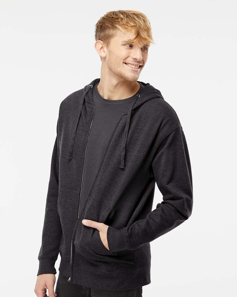 Independent Trading Co. Midweight Full-Zip Hooded Sweatshirt