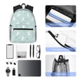 thumbnail image 6 of Haiem Playing Rabbit Lightweight Backpack for School, Classic Basic Water Resistant Casual Daypack for Travel with Bottle Side Pockets, 6 of 8