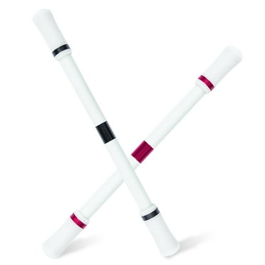 2Pcs Spinning Pen with Metal Bead and Balance Ring, Shatterproof Rolling Finger Rotating Pen, Gaming Pen Mod, Flying Pen Spinning Mod for Relieve Stress, Black and Red