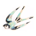 thumbnail image 1 of Qarigey Broches de golondrina esmaltados, broches de moda para mujer, suéter de cristal encantador de primera calidad, alfiler de seguridad Accesorios de disfraces azul claro, 1 of 6