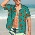 thumbnail image 5 of KLL Men's Hawaiian Shirt Short Sleeve Button Down Beach Shirts-Colorful Crab, 5 of 5