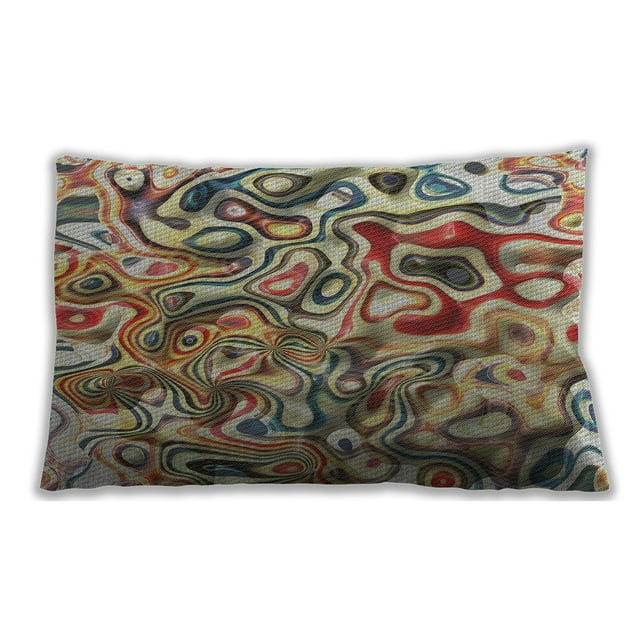 Ahgly Company Indoor Rectangular Patterned Lumbar Throw Pillow, 13 inch by 19 inch