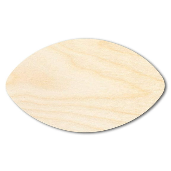Bigger Better | Unfinished Wood Football Shape | DIY Craft Cutout | 36" / 1/2"