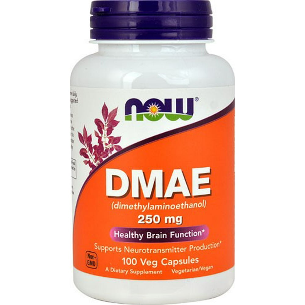 NOW Foods - DMAE 250 mg. - 100 Vegetarian Capsules - Walmart.com ...