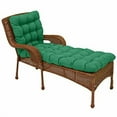thumbnail image 2 of Coussin Capitonné pour Chaise Longue d'Extérieur en Polyester Filé, 74 Po X 19 Po, Écossais - Avocat, 2 of 4