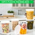 thumbnail image 3 of 50-Pack Plastic Deli Food Containers with Lids BPA-Free Airtight Storage Container Leak-Proof Soup Containers Microwave Freezer Dishwasher Safe Food Container, 3 of 7