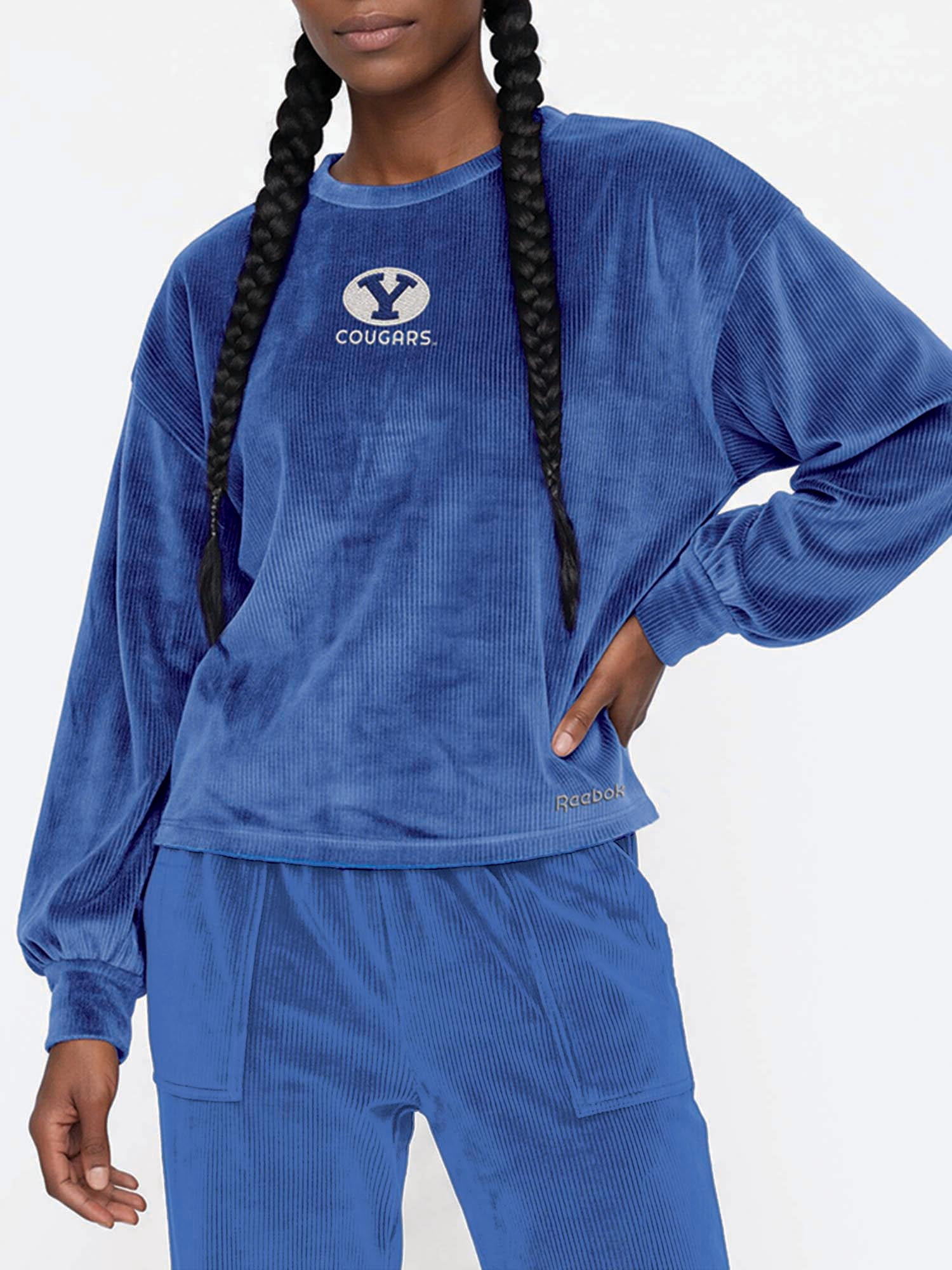 BYU Cougars Reebok Womens Crew Neck Pullover with Balloon Sleeves