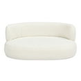 thumbnail image 4 of Shep 36" Curved Dog Sofa Bed Medium Ivory White Boucle, 4 of 8