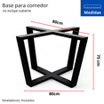 thumbnail image 4 of Base de HERRERIA THE BLACK SEAL para comedor 80X80X75 CM, 4 of 4