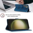 thumbnail image 6 of Tarise Phone Case for Samsung Galaxy S23 Ultra, Premium PU Leather Card Holder Wrist Strap Magnetic Closure Flip Stand Function TPU Interior Book Cover for Samsung S23 Ultra 5G Wallet Case, Blue, 6 of 7