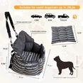 thumbnail image 4 of LinkRomat Washable Dog Car Seat with Storage Pockets, Clip-on Leash & Comfortable Cushion,Portable Travel Pet Car Seat for Dogs Under 25lbs, Black, 4 of 8