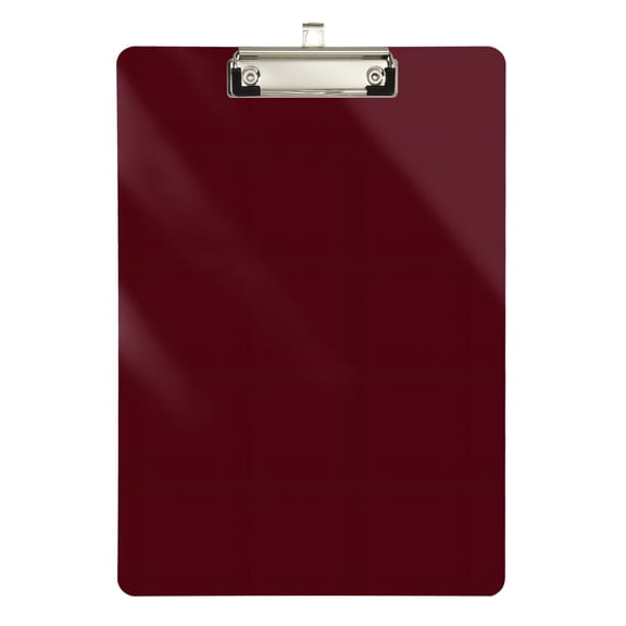 ALAZA Plastic Clipboard A4 Letter Size Decorative Clipboards for Students Women Men 9" x 12.5" Dark Red