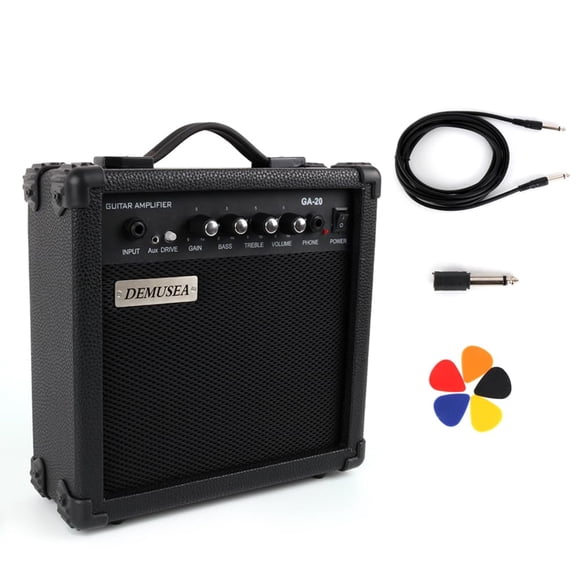 Amplificador para guitarra eléctrica Demusea 20W Pro Black Portable